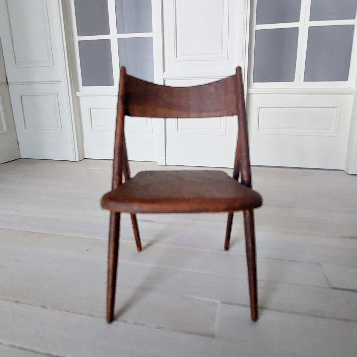 Dollhouse Danish Midcentury Dining Chair 1:12 - Unpainted
