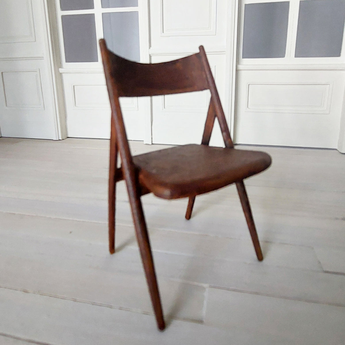 Dollhouse Danish Midcentury Dining Chair 1:12 - Unpainted