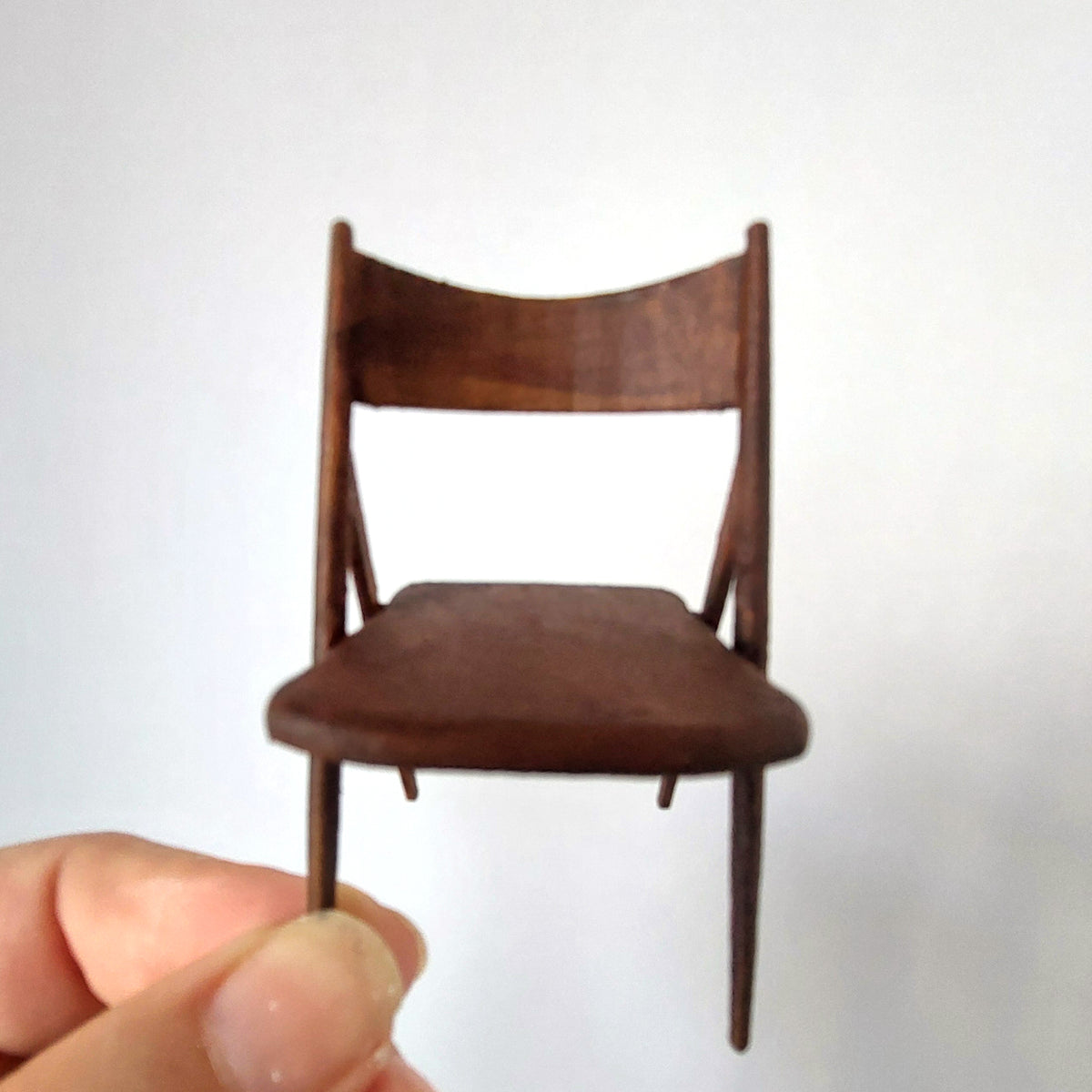 Dollhouse Danish Midcentury Dining Chair 1:12 - Unpainted