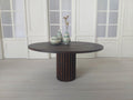 Fluted Round Dollhouse Dining Table 1:12 - Unpainted