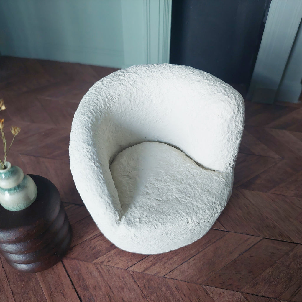 Modern Dollhouse Boucle Armchair 1:12