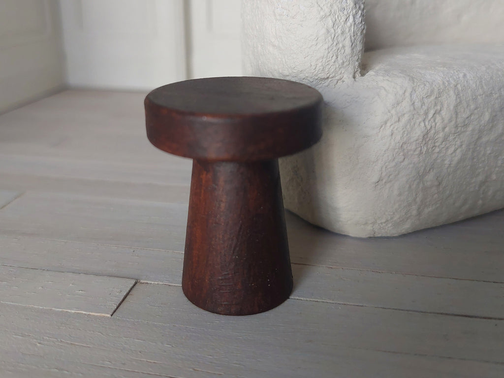 Pedestal Side Table Stool 1:12 - Unpainted
